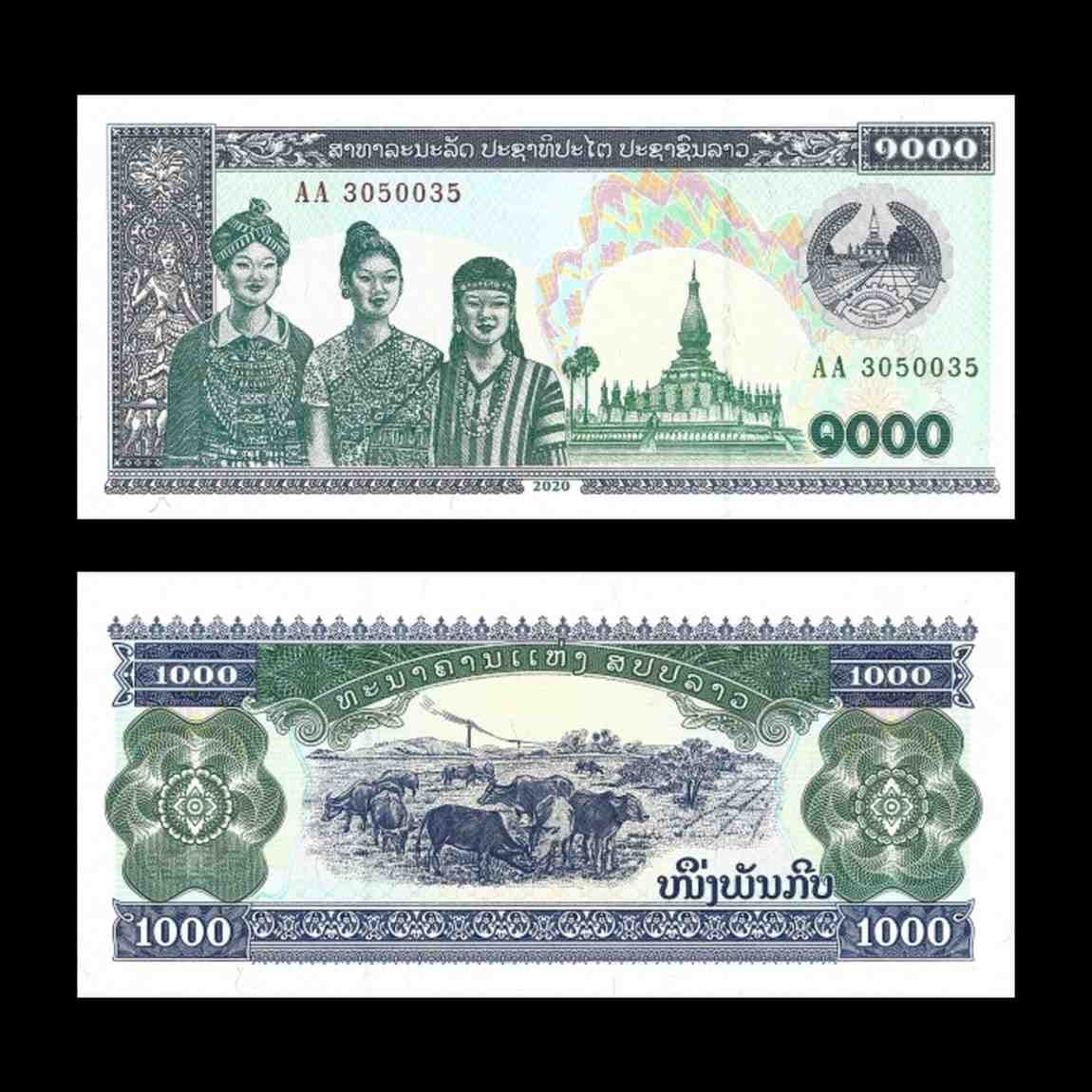 Laos 1000 Kip 2020 Bank Note