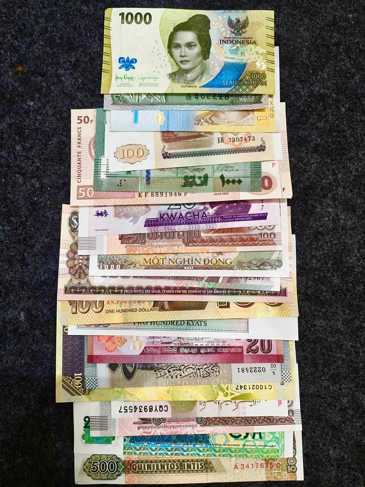 20 Different Countries banknote Set