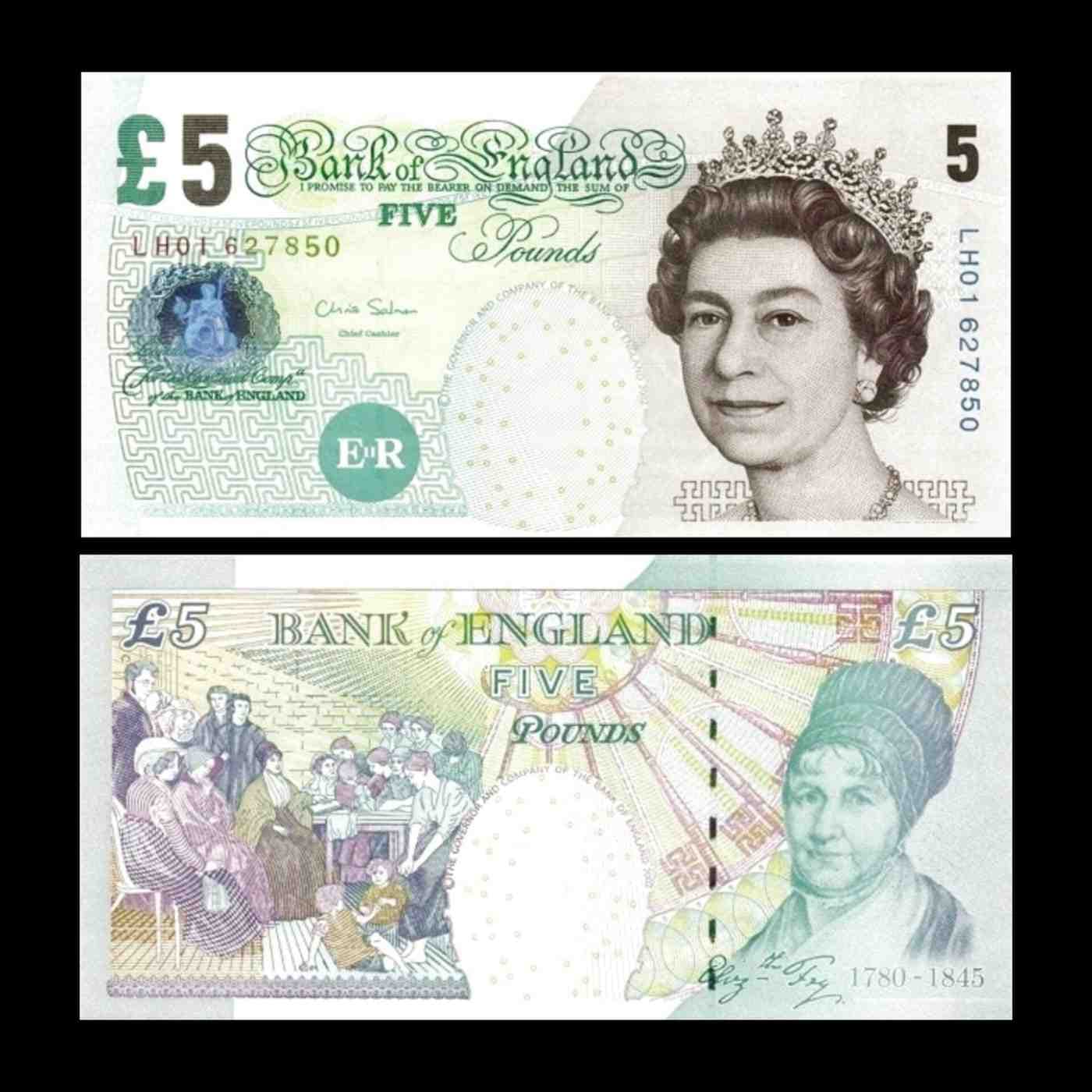England (Great Britain) 5 Pounds 2002 Queen UNC Bank Note