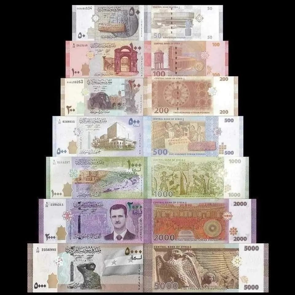 Syria Banknotes Full UNC Set