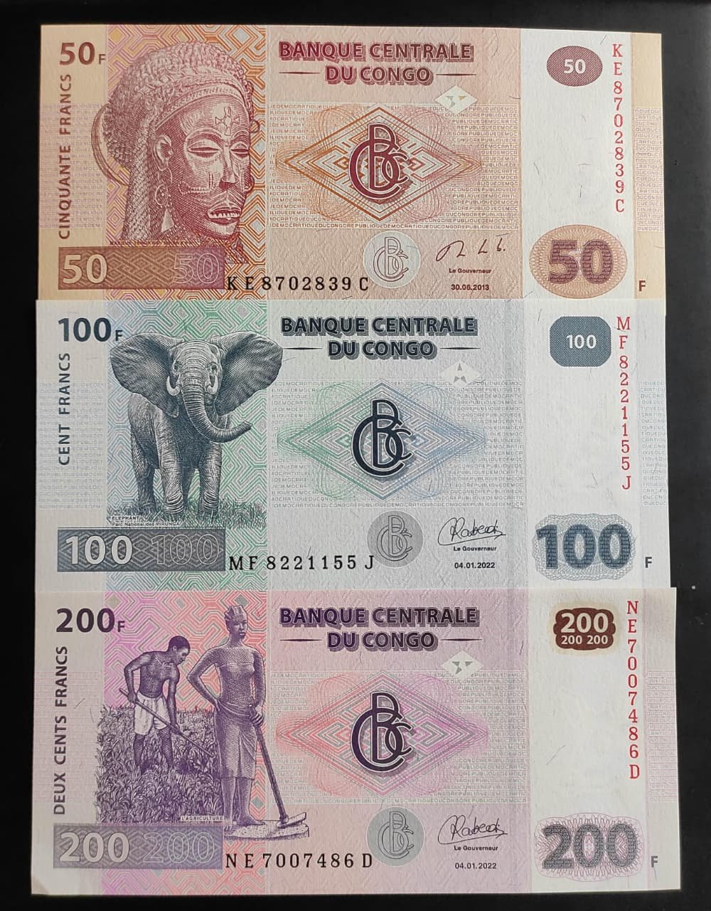 Congo Banknotes Set UNC SET