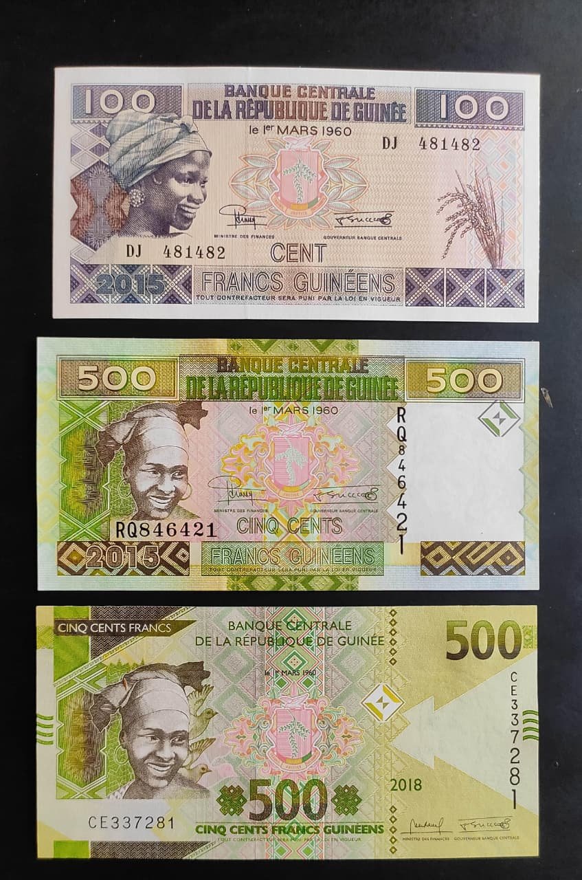 Guinea 100+500+500 UNC SET